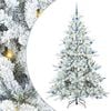 vidaXL Plast Hingad Julgran med 300 LED-lampor Vit 210 cm PVC och st&aring;l