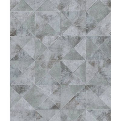 Noordwand Tapet Topchic Graphic Shapes Facet metallic grå