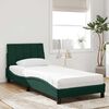 vidaXL Bed with Mattress "Hanko" Dark Green 80x200 cm Velvet