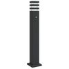 vidaXL Utomhusgolvlampa med sensor svart 80 cm aluminium