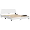 vidaXL Bed "Viana" with Mattress White 160x200 cm Faux Leather