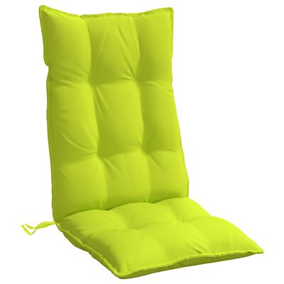 vidaXL Stolsdynor för stolar med hög rygg 4 st ljusgrön oxfordtyg
