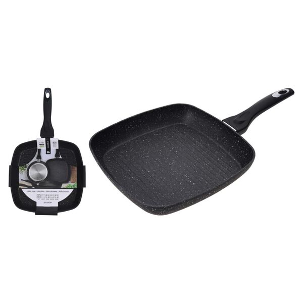Excellent Houseware Grillpanna 26x26x4,5 cm smidd aluminium