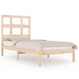 vidaXL S&auml;ngram utan madrass 90x190 cm massiv furu