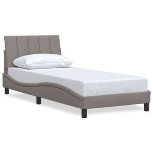 vidaXL Bed Frame without Mattress "Hanko" Taupe 80x200 cm Fabric