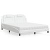 vidaXL Bed "Viana" with Mattress White 160x200 cm Faux Leather