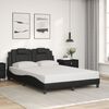 vidaXL Bed Frame "Viana" with LED without Mattress Black 140x200 cm