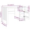 vidaXL Skrivbord HAMAR vit 113x50x75 cm massiv furu