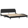 vidaXL Bed Frame without Mattress "Hvar" Black and White 180x200 cm Faux Leather