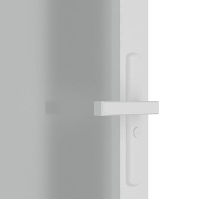 vidaXL Innerdörr 93x201,5 cm vit matt glas och aluminium