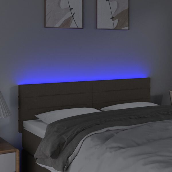 vidaXL S&auml;nggavel LED taupe 144x5x78/88 cm tyg