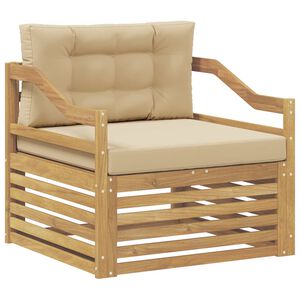 vidaXL Utomhussoffa Vit och Beige