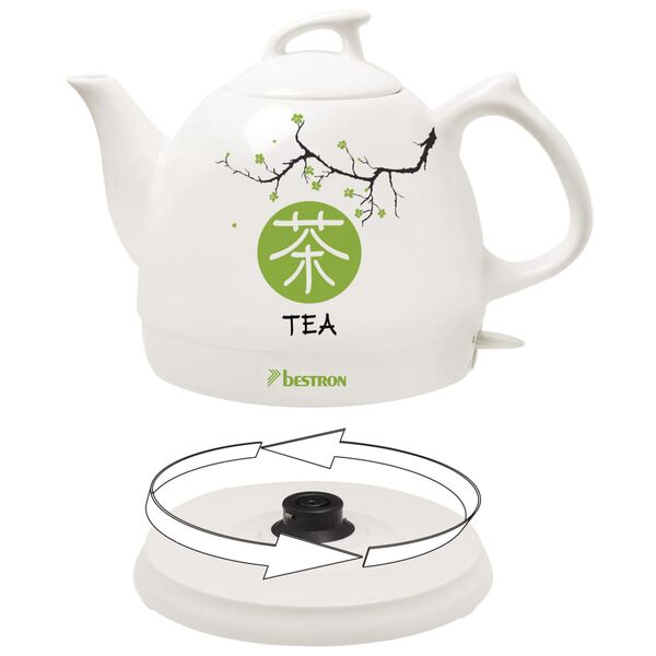 Bestron Keramisk vattenkokare Asia Lounge DTP800A 0,8 L vit te