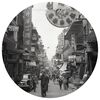 WallArt Tapet cirkelformad Hong Kong the Old Days 142,5 cm