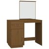 vidaXL Sminkbord Honungsbrunt 55x55x75 cm massiv furu