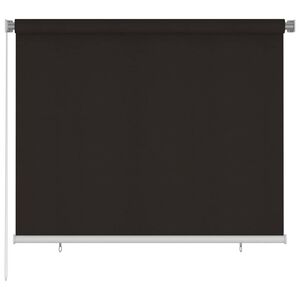 vidaXL Rullgardin utomhus 185 (B) x 140 (H) cm brun HDPE