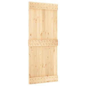 vidaXL Skjutd&ouml;rr NARVIK Naturlig och svart 85 x 210 cm (213,5 cm)