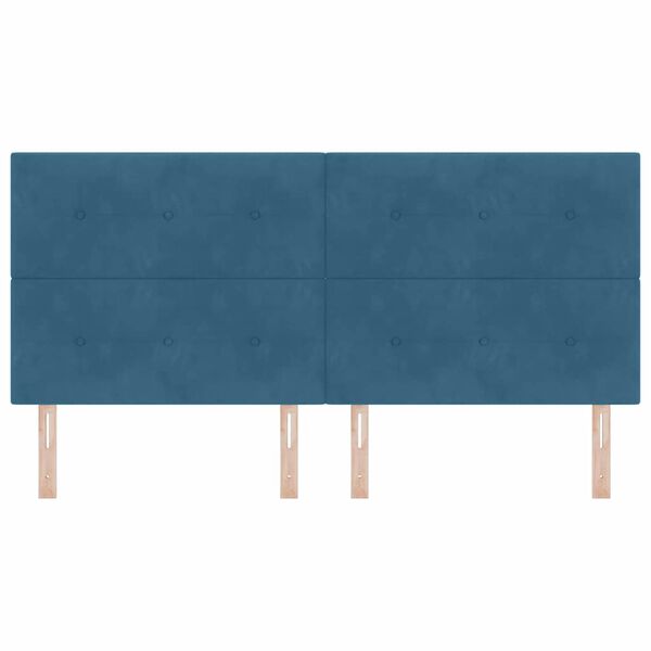 vidaXL Huvudgavel M&ouml;rkbl&aring; 200 cm Sammet