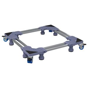 vidaXL Tv&auml;ttmaskinsockel Gr&aring; 67 x 67 x 12 cm Rostfritt st&aring;l