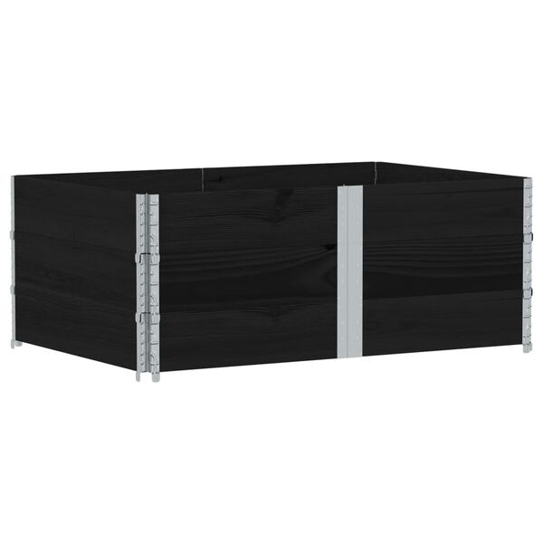 vidaXL Odlingsl&aring;da svart 150x100 cm massiv furu