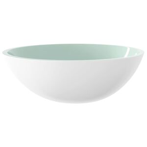 vidaXL Handfat glas 50x37x14 cm vit