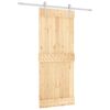 vidaXL Skjutd&ouml;rr Naturlig och vit 85 x 210 cm Massiv furutr&auml;d&ouml;rr