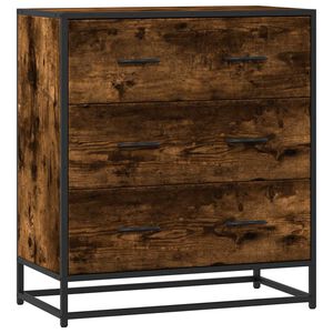 vidaXL Sk&auml;nk r&ouml;kf&auml;rgad ek 68x35x76 cm konstruerat tr&auml; och metall