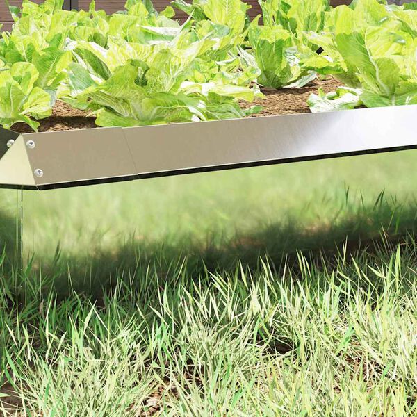 vidaXL Snigelfence 4 pcs Silver 50 x 3,5 x 25 cm Galvaniserat St&aring;l