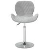 vidaXL Snurrbar matstol ljusgr&aring; sammet