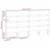 vidaXL Huvudgavel med huvudgavel Brun 140,5 x 3 x 80 cm Massiv furu