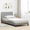 vidaXL Bed Frame without Mattress "Hanko" Light Grey 100x200 cm Fabric