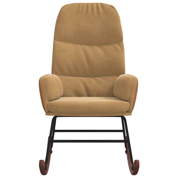 vidaXL Gungstol brun sammet