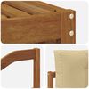vidaXL Utomhussoffset med kudde 6 pcs Naturlig och Beige