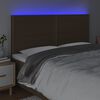 vidaXL S&auml;nggavel LED m&ouml;rkbrun 180x5x118/128 cm tyg