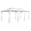 vidaXL Paviljong med draperier 600x298x270 cm vit 180g/m&sup2;