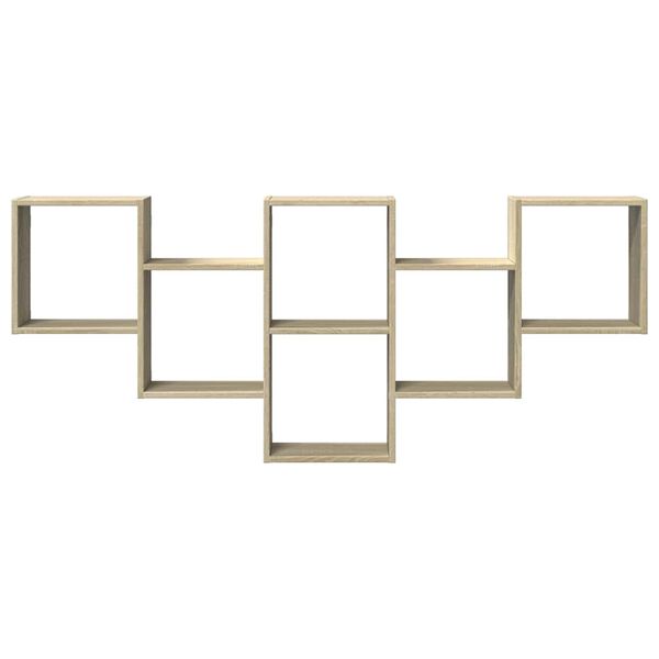 vidaXL V&auml;gghylla sonoma-ek 159x18x66 cm konstruerat tr&auml;