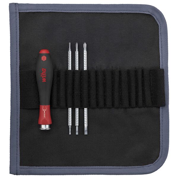 Wiha Skruvmejselsats med v&auml;ndbara klingor 4 delar SYSTEM 4