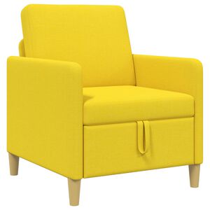 vidaXL Soffa med f&ouml;rvaring Ljusgul 72 x 78 x 87 cm Polyester