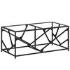 vidaXL Soffbord med transparent glasskiva 98,5x50x41 cm st&aring;l