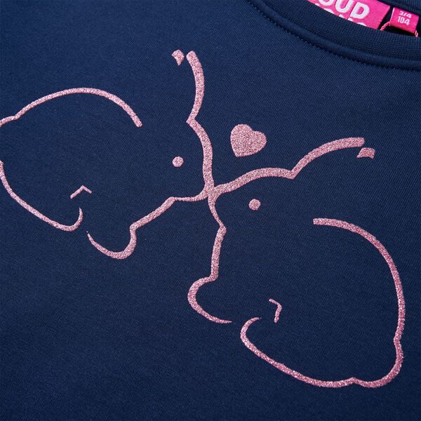 Långtröja för barn marinblå 116