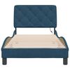 vidaXL Bed Frame with LED without Mattress Blue 80x200 cm Velvet