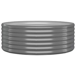 vidaXL Odlingsl&aring;da galvaniserat st&aring;l 100x100x36 cm gr&aring;