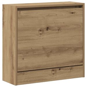 vidaXL Skosk&aring;p 60 x 21 x 57 cm Konstruerat tr&auml; Artisan Ek