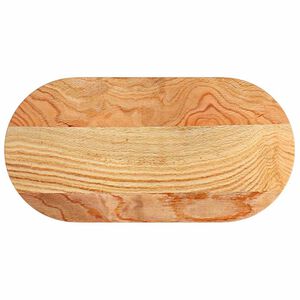 vidaXL Bordsskiva ljusbrun 80x40x2 cm massiv ek oval
