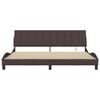 vidaXL Bed Frame without Mattress "Hanko" Dark Brown 200x200cm Fabric