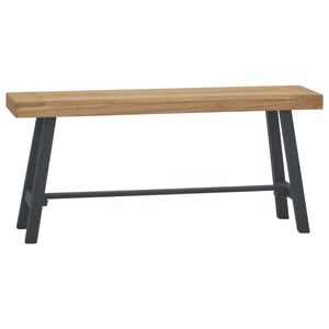 vidaXL B&auml;nk 110 cm massiv teak