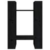 vidaXL Bokhylla/Rumsavdelare svart 41x35x57 cm massiv furu