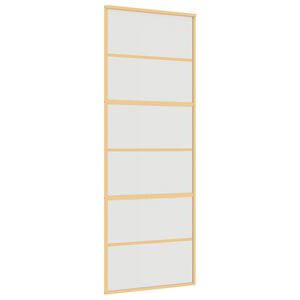 vidaXL Skjutd&ouml;rr guld 76x205 cm frostat ESG-glas och aluminium