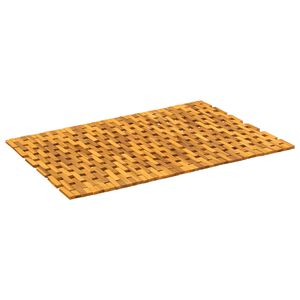 vidaXL Badrumsmattor Naturlig 65 x 100 cm Massivt Akaciatr&auml;