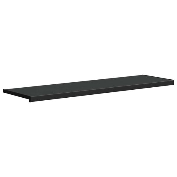 vidaXL F&ouml;nsterbr&auml;da Svart med tr&auml;&aring;dring 120 x 40 x 4,5 cm PVC